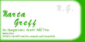 marta greff business card